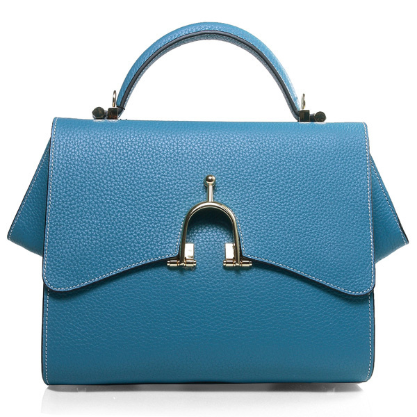 H1955 Hermes Stirrup Top Handle Bag H1955 blu